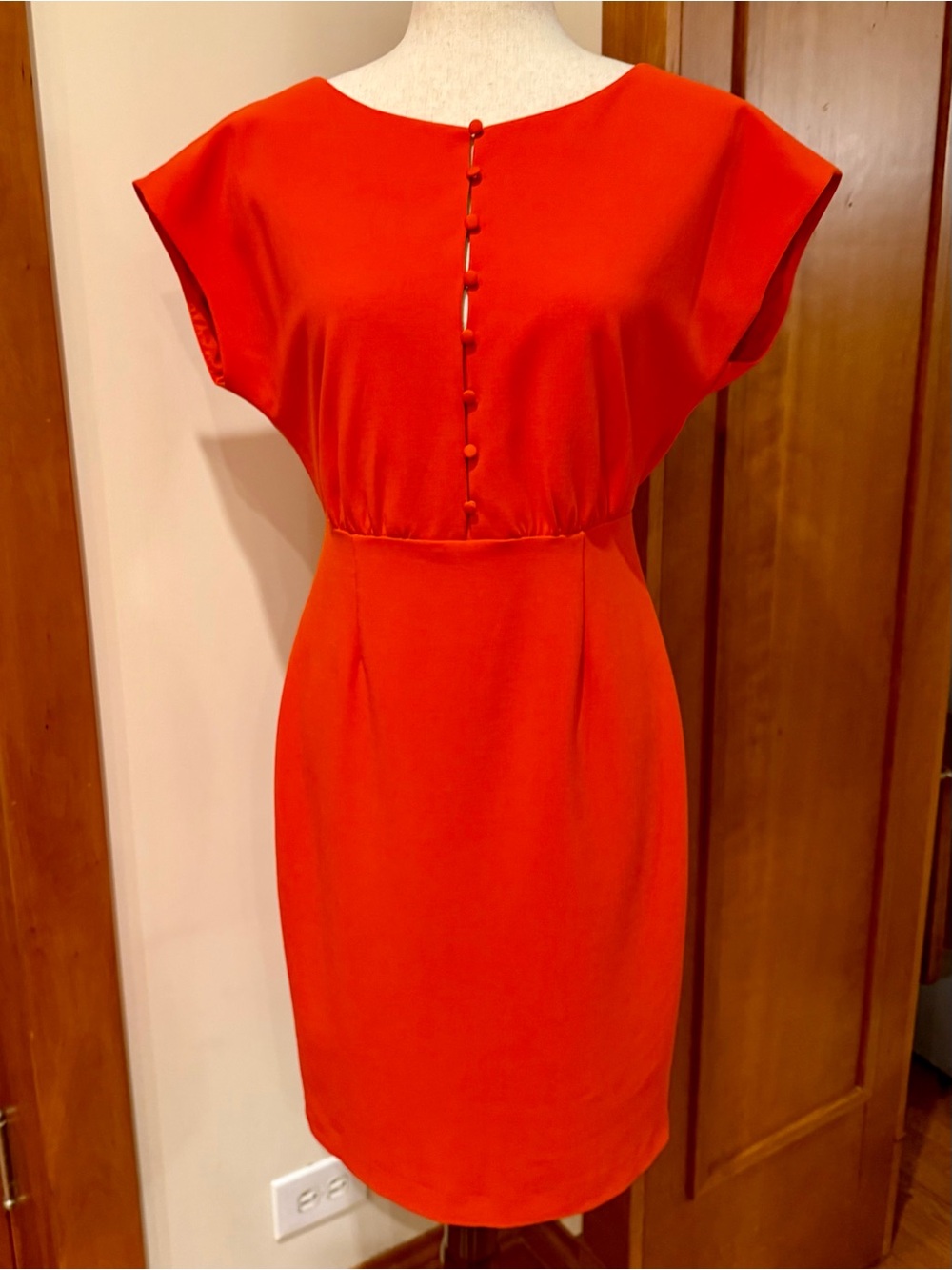 French Connection Vibrant Poppy Red Sheath Dress